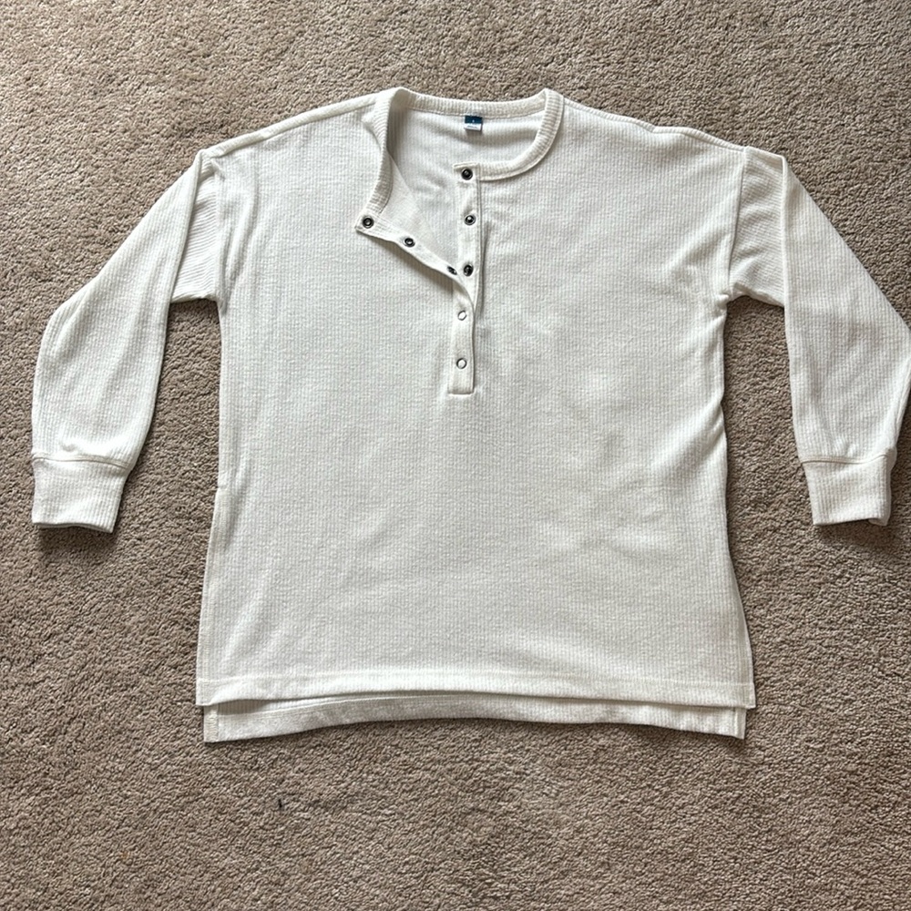 White long sleeve top